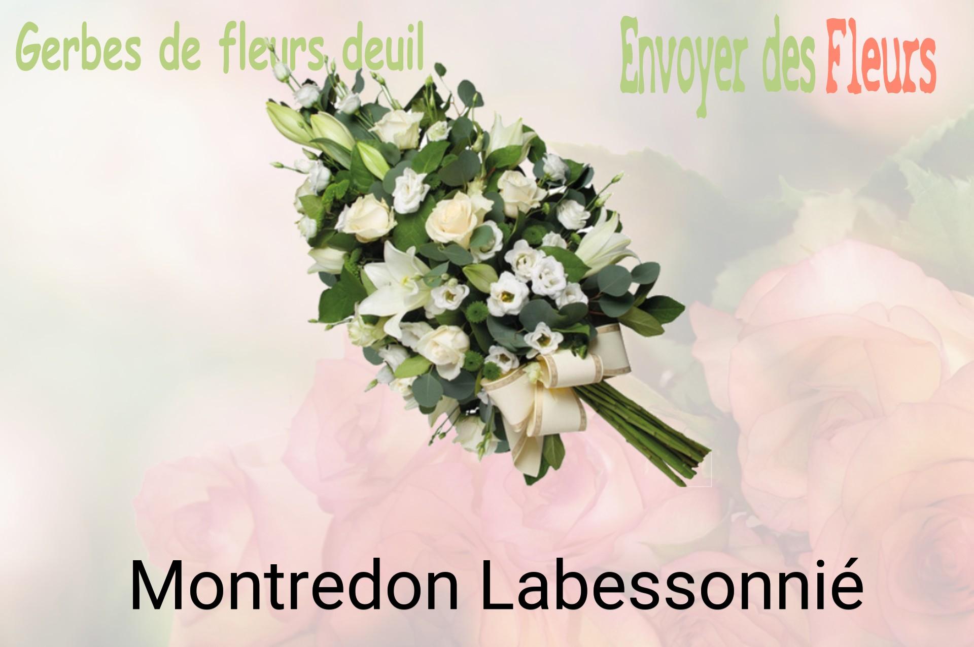 Gerbe de fleurs de deuil livrée à Montredon-Labessonnié